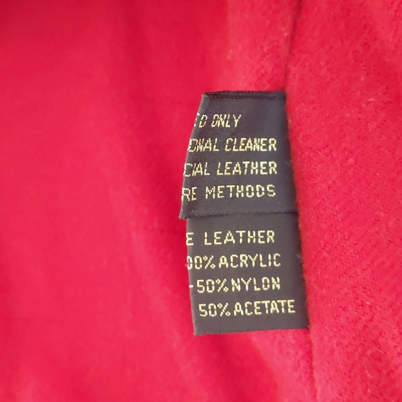 Vintage Lakeland Men 100% Genuine Leather lined jacket removable faux fur collar - Picture 8 of 8